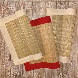 🍽 3 Pack Rollup Bamboo Placemats 🍽 GUC